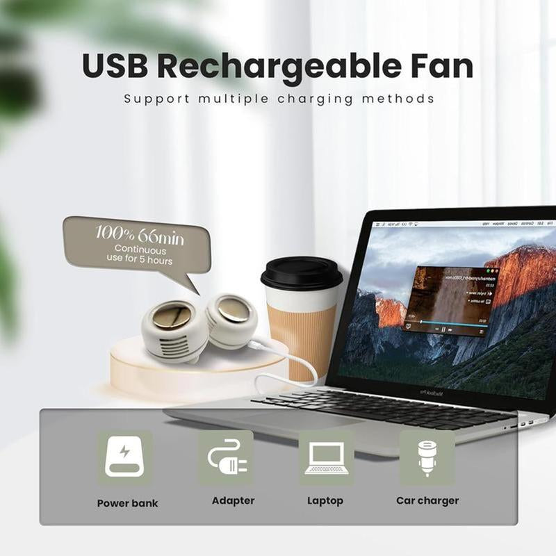 Father'S Day Gifts, Portable Electric Fan, 1 Count 3-Speed Adjustable Suspended Waist-Style Fan, Silent Operation Fan for Outdoor, Home, Office, Portable Fan Mini Fan Handheld Turbo Fan Cooling Fan, Mini Air Cooler Fan, Personal Cooling Fan