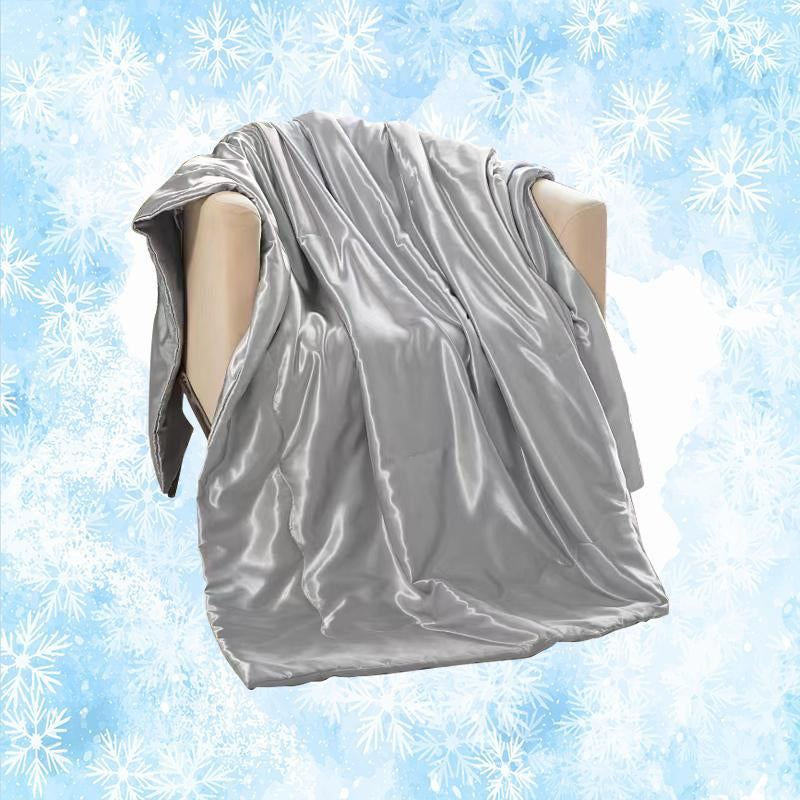 Satin Thin Blanket, 1 Count Cool Silky Thin Blanket, Sofa Bed Outdoor Blanket