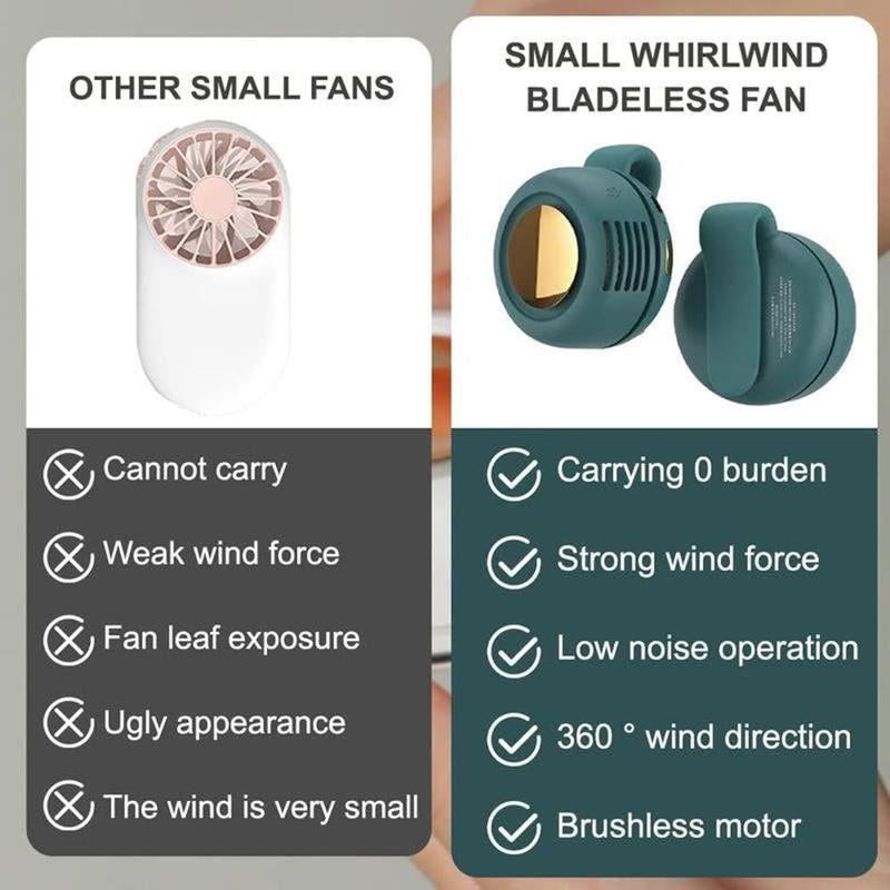 Father'S Day Gifts, Portable Electric Fan, 1 Count 3-Speed Adjustable Suspended Waist-Style Fan, Silent Operation Fan for Outdoor, Home, Office, Portable Fan Mini Fan Handheld Turbo Fan Cooling Fan, Mini Air Cooler Fan, Personal Cooling Fan
