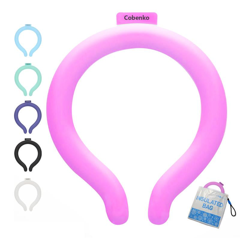 Neck Cooling Tube with Insulated Bag, Reusable Ice Ring Cooler Wearable Body Cooling Products, Neck Coolers for Hot Weather