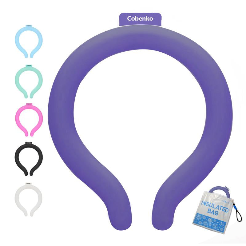 Neck Cooling Tube with Insulated Bag, Reusable Ice Ring Cooler Wearable Body Cooling Products, Neck Coolers for Hot Weather