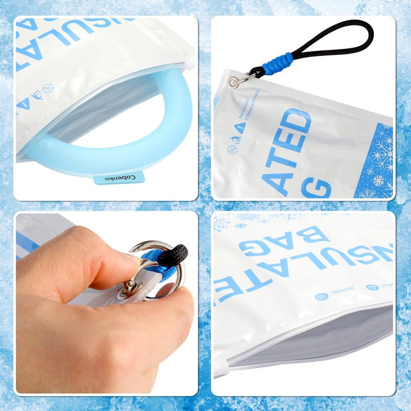 Neck Cooling Tube with Insulated Bag, Reusable Ice Ring Cooler Wearable Body Cooling Products, Neck Coolers for Hot Weather