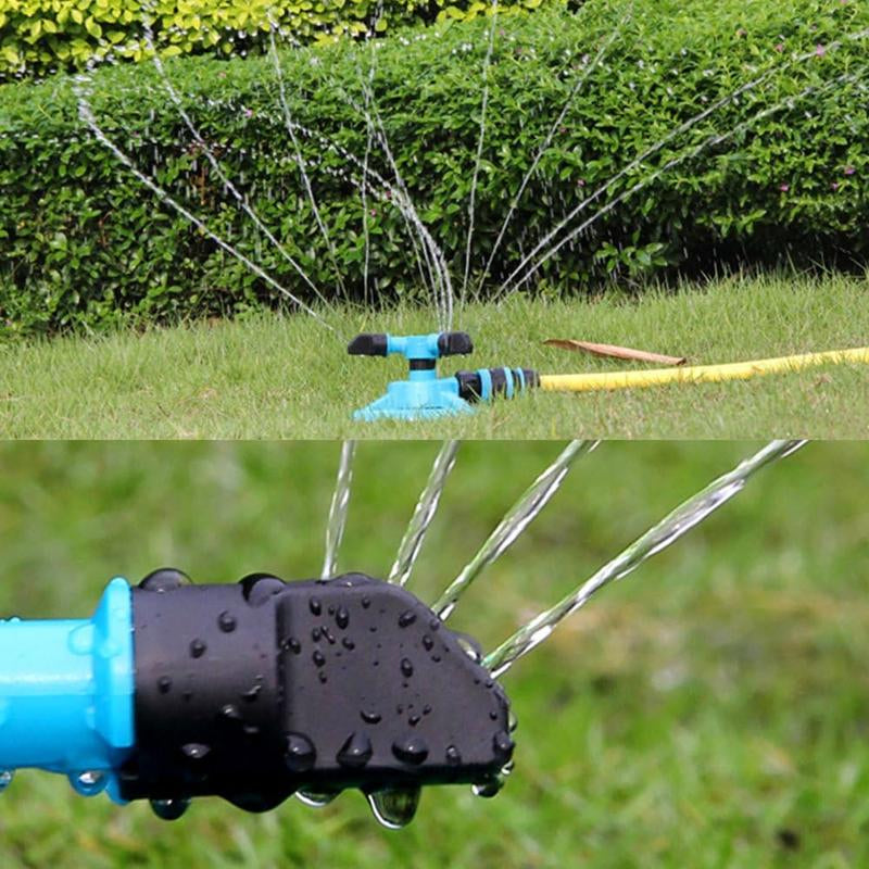Lawn Sprinkler Automatic Garden Water Sprinklers Lawn Irrigation System Large Area Coverage Rotation 360 Degree Heavy Duty Stainless Steel Hose Expandable with Sprayers Cordless Circles