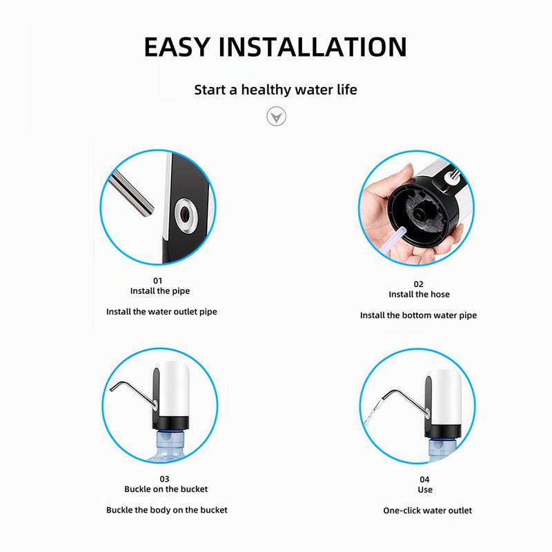 Bottled Water Pump Electric Water Dispenser, Household Rechargeable Mineral Water Pump, Automatic Water Dispenser