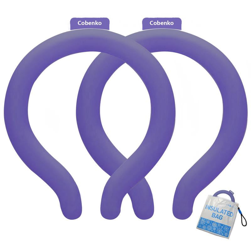 Neck Cooling Tube with Insulated Bag, Reusable Ice Ring Cooler Wearable Body Cooling Products, Neck Coolers for Hot Weather
