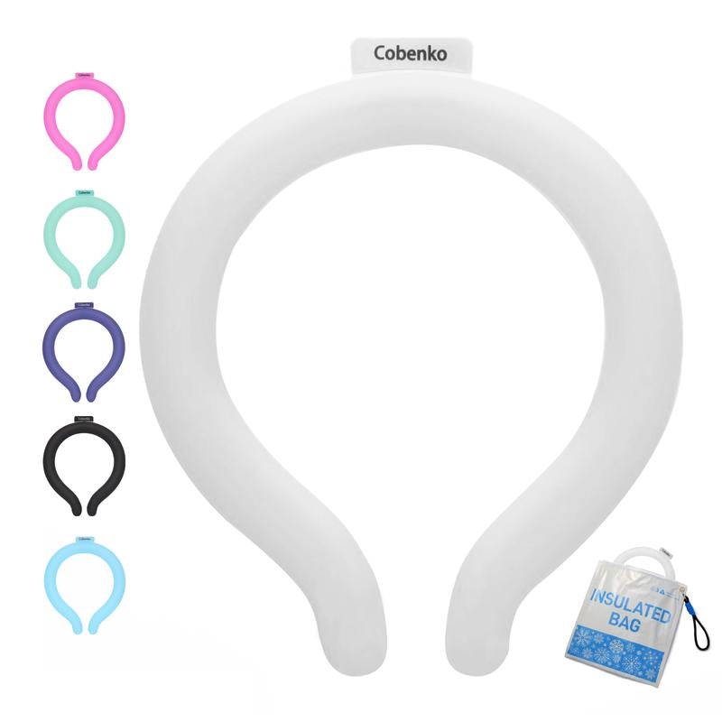 Neck Cooling Tube with Insulated Bag, Reusable Ice Ring Cooler Wearable Body Cooling Products, Neck Coolers for Hot Weather